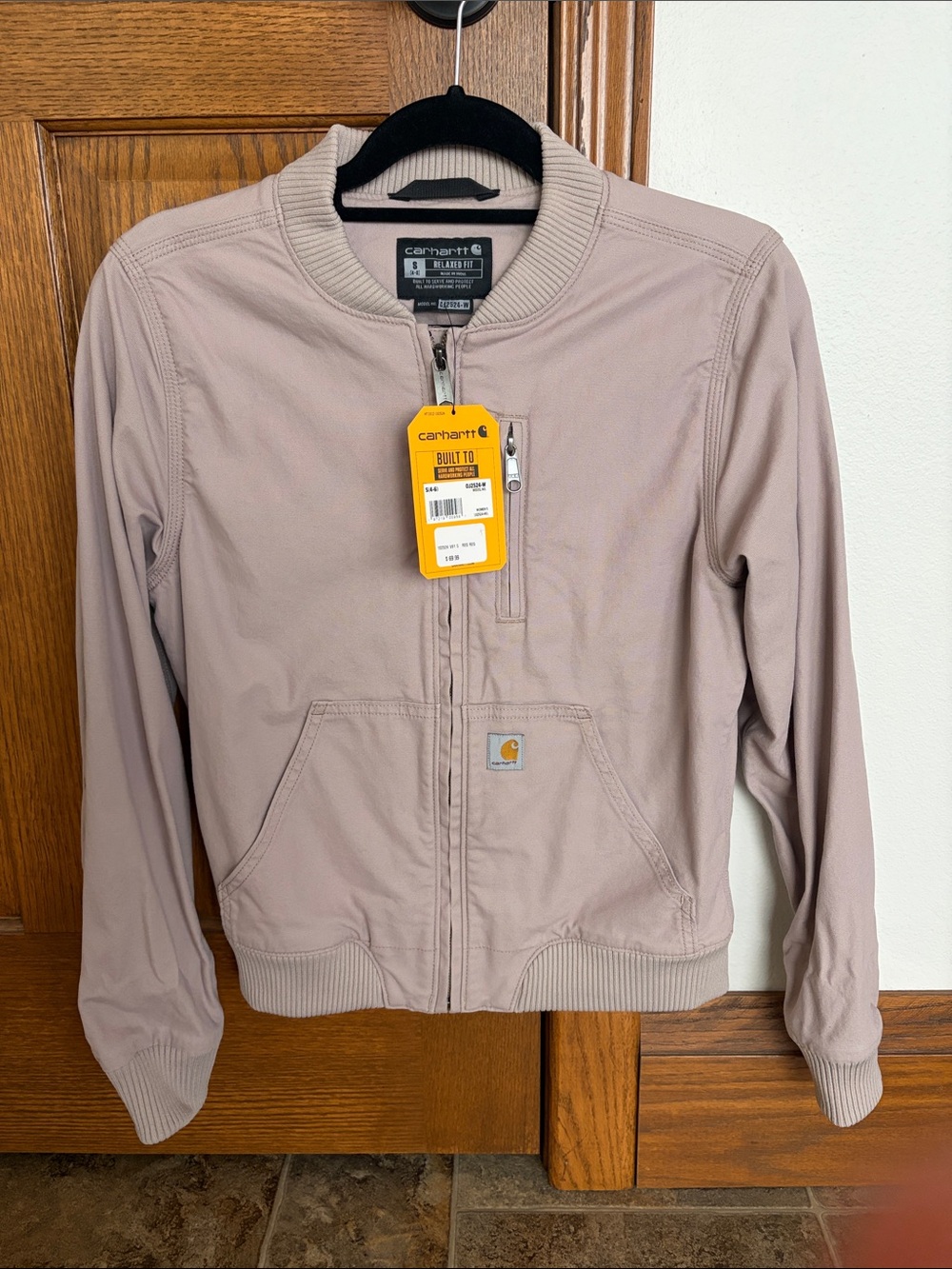 Carhartt women’s Dusty Rose Canvas Bomber Jacket